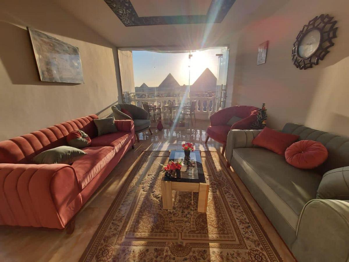 Full Pyramids View Apartment With Balcony For 8 P Kafrat al Jabal Luaran gambar