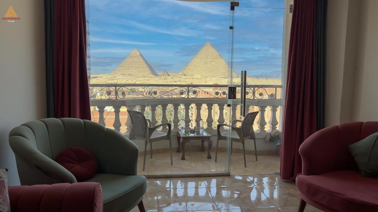 Full Pyramids View Apartment With Balcony For 8 P Kafrat al Jabal Luaran gambar