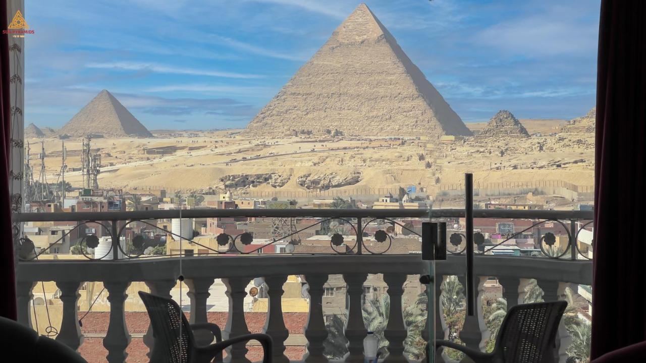 Full Pyramids View Apartment With Balcony For 8 P Kafrat al Jabal Luaran gambar